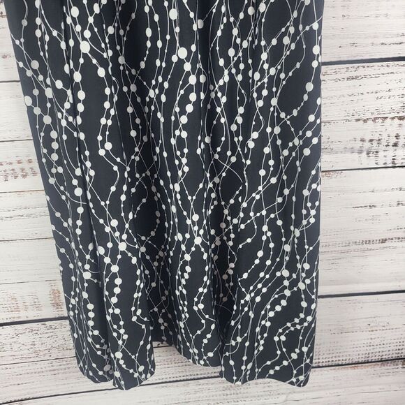 Robert Louis Maxi Skirt XL Womens Black White Pull On Stretch Modest - Picture 5 of 11